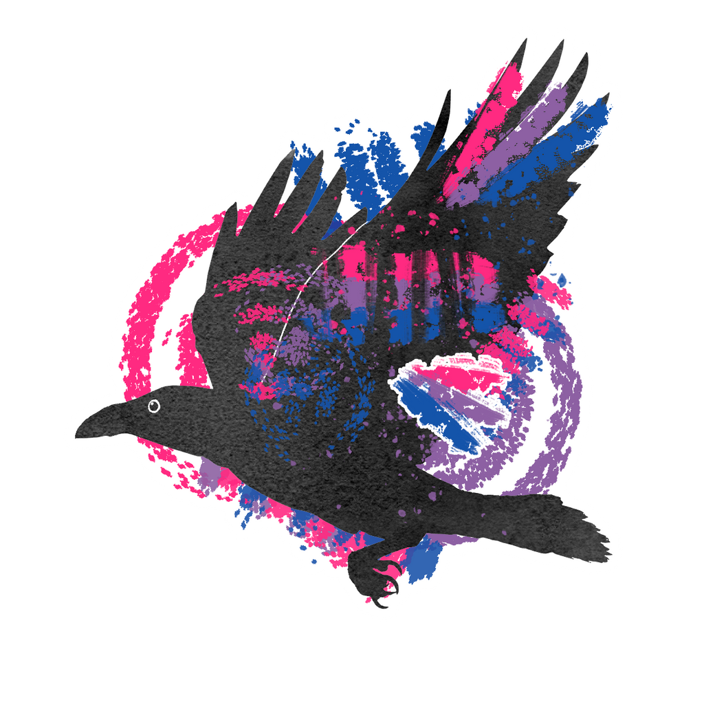Crow Subtle Pride Wooden Pins