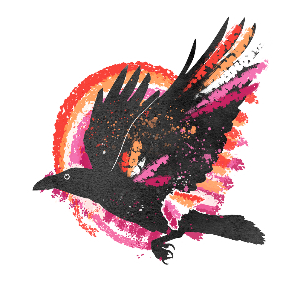 Crow Subtle Pride Wooden Pins
