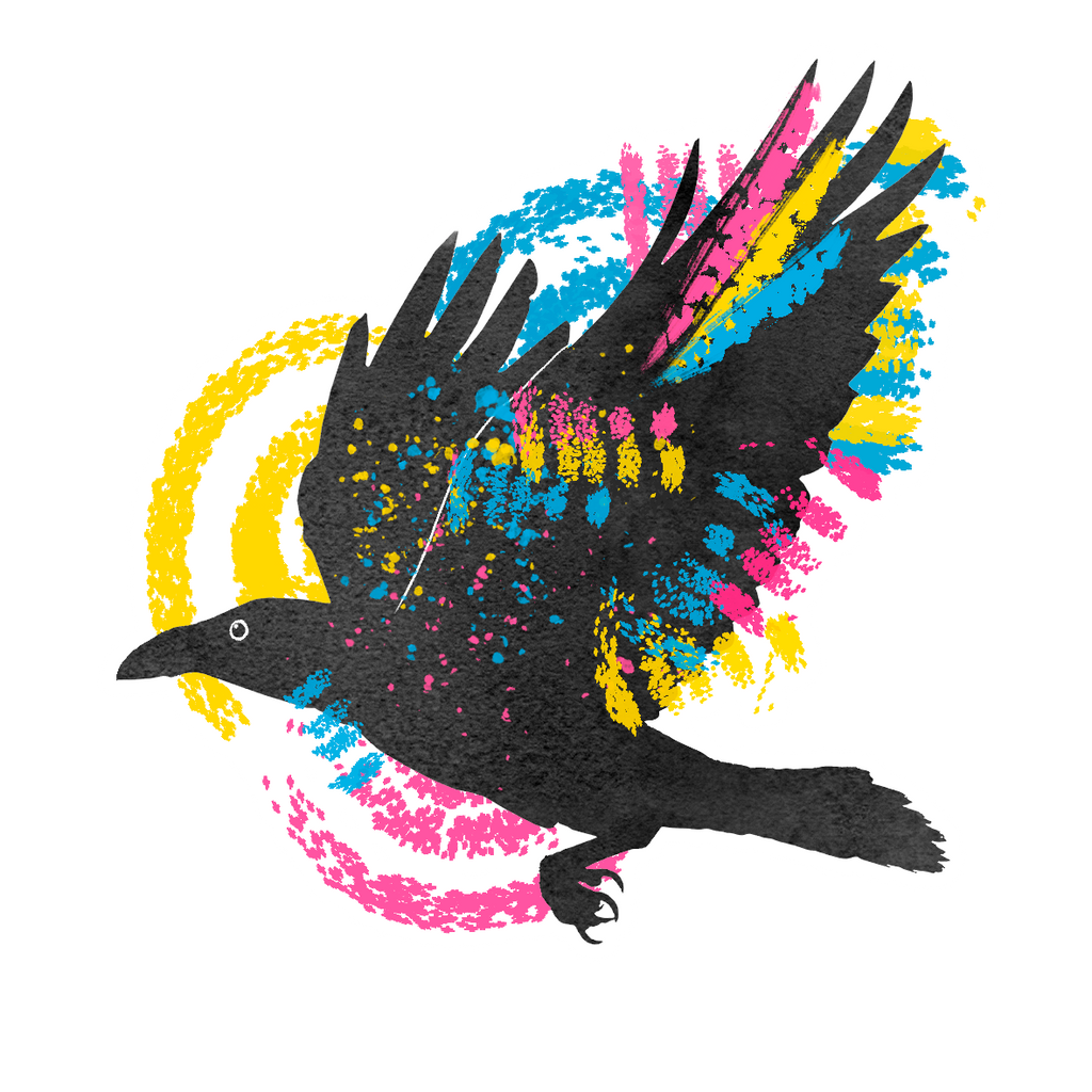 Crow Subtle Pride Wooden Pins