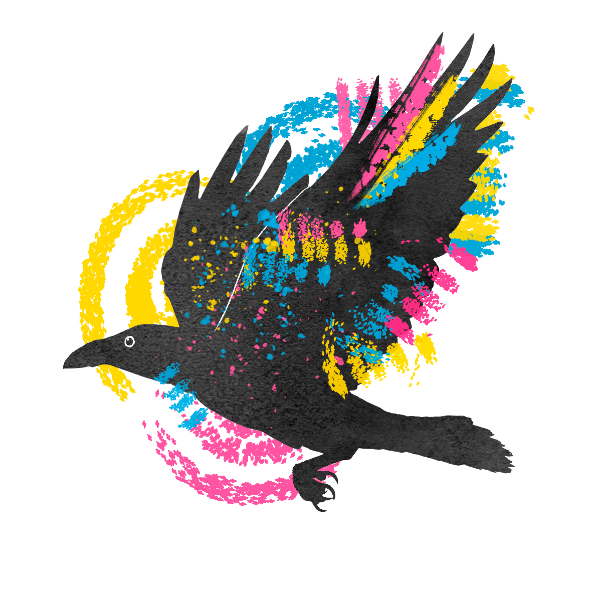 Crow Subtle Pride Wooden Pins