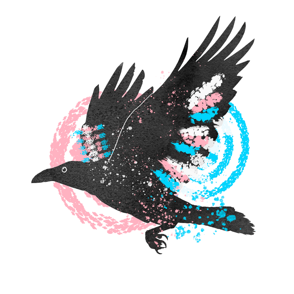 Crow Subtle Pride Wooden Pins