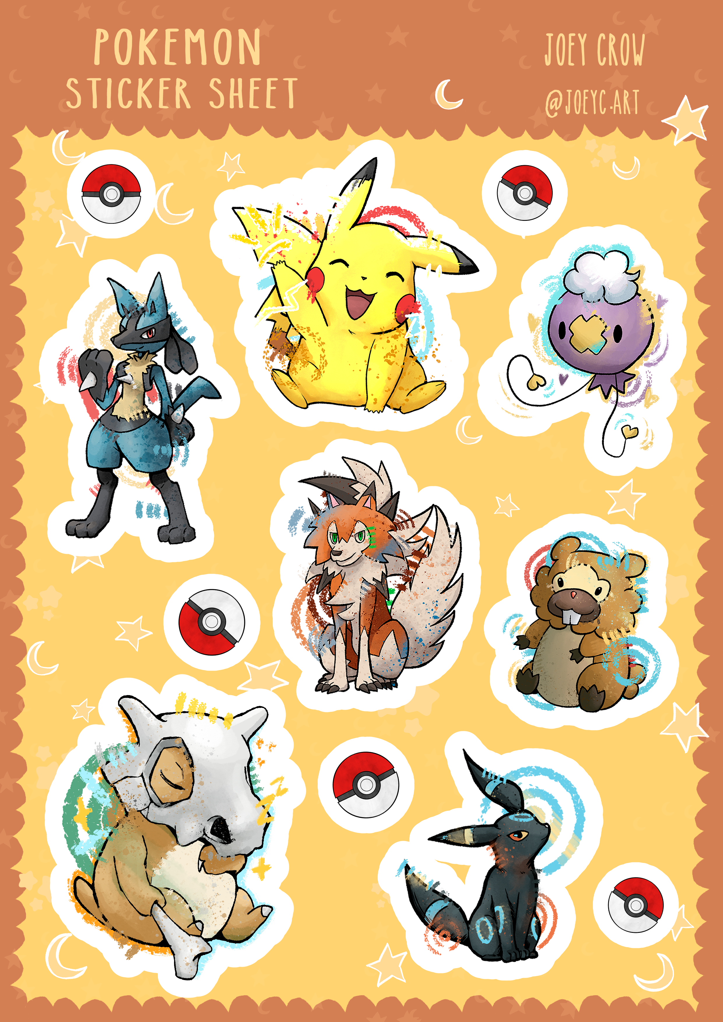 Pokemon Sticker Sheets