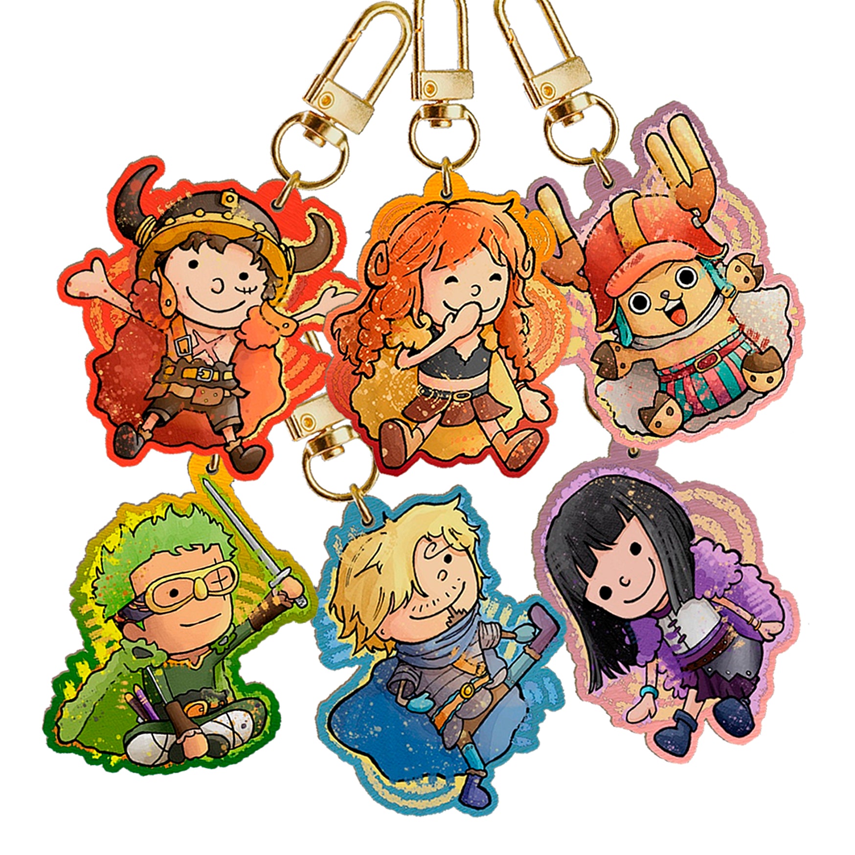 One Piece Wooden Keychains