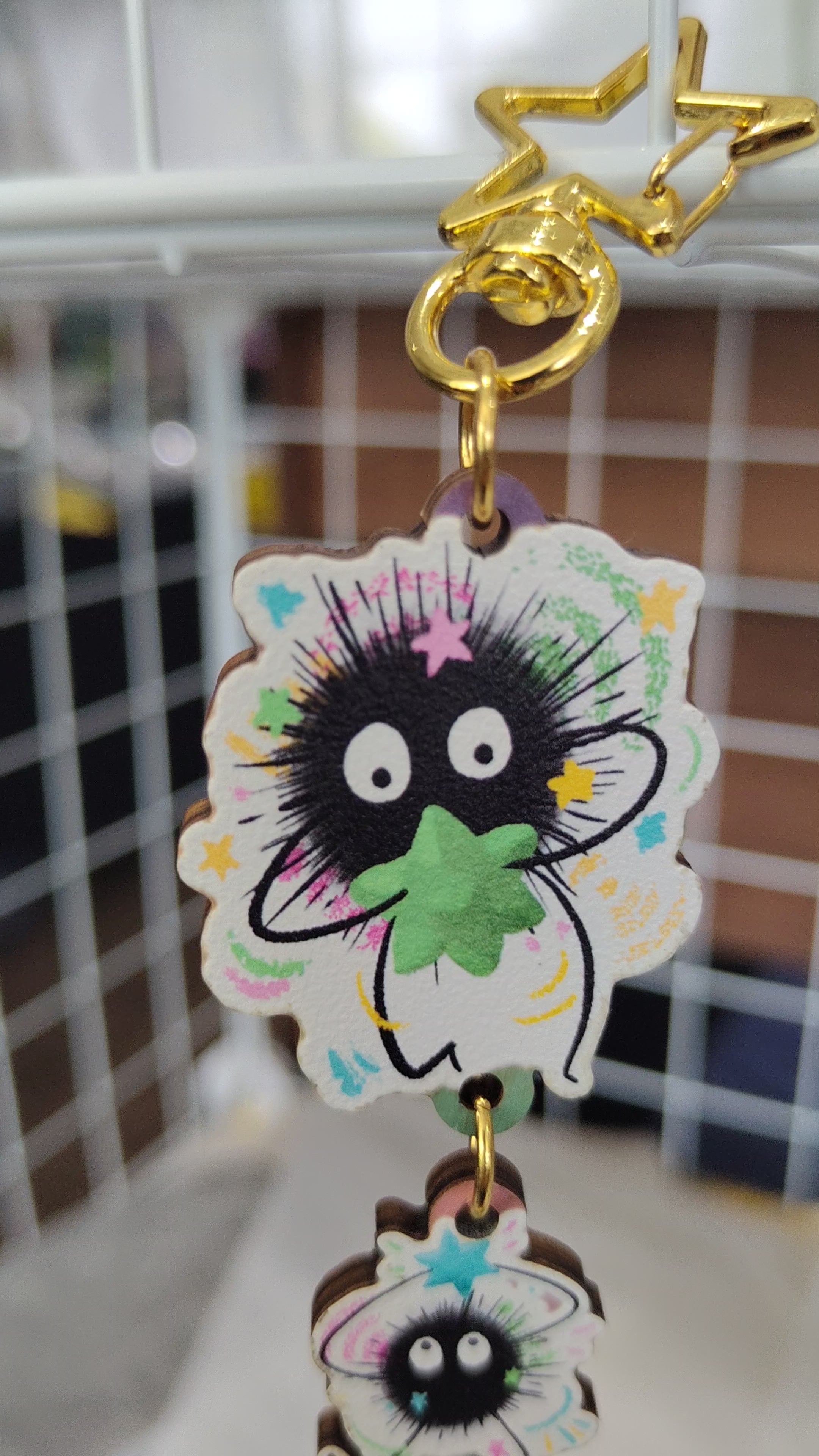Soot Sprites Studio Ghibli Wooden Keychain