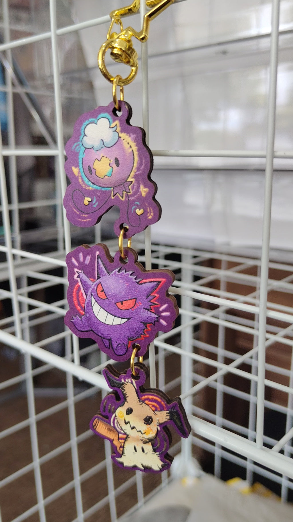 Ghost Pokémon Wooden Keychain
