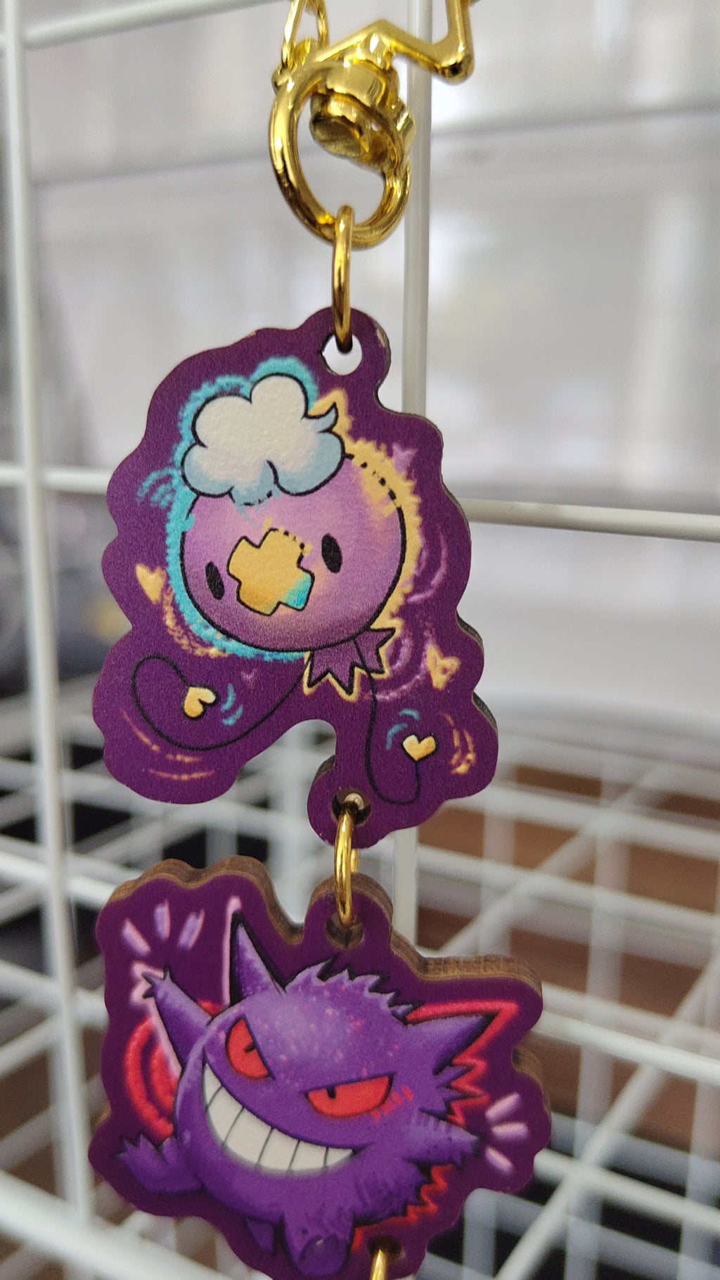 Ghost Pokémon Wooden Keychain