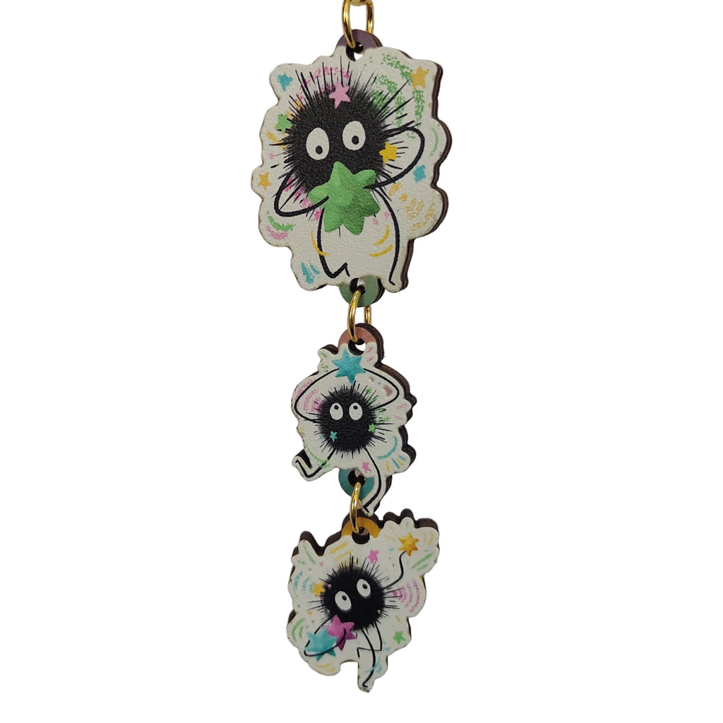 Soot Sprites Studio Ghibli Wooden Keychain