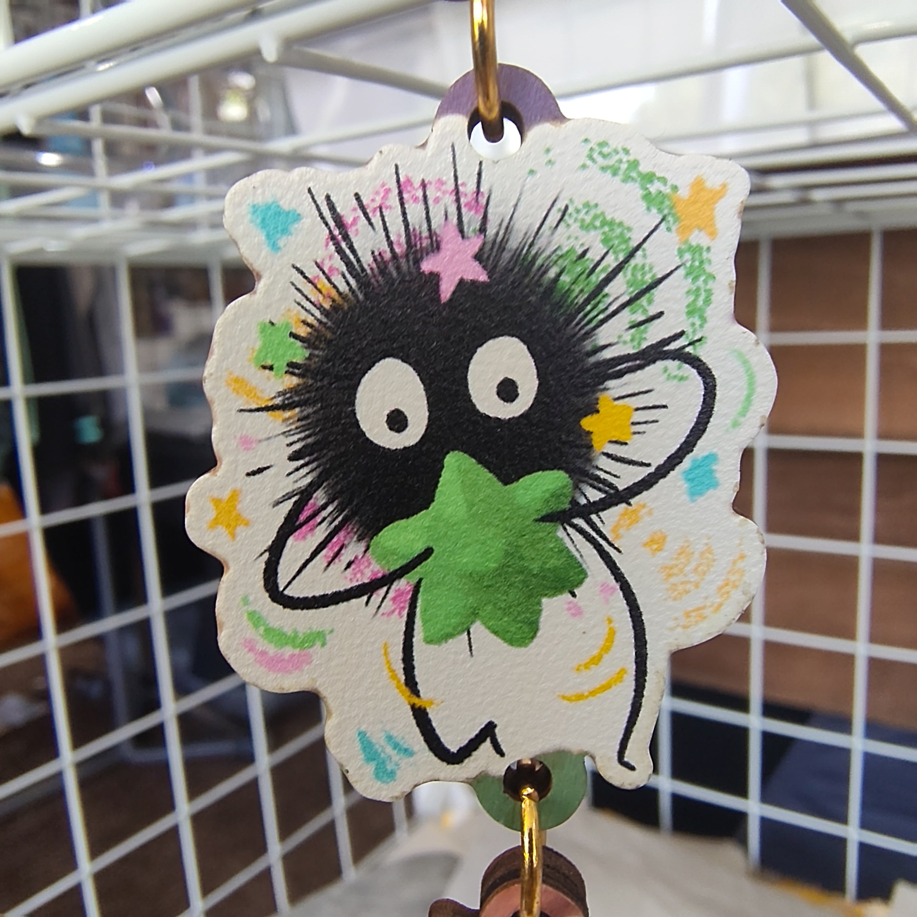 Soot Sprites Studio Ghibli Wooden Keychain